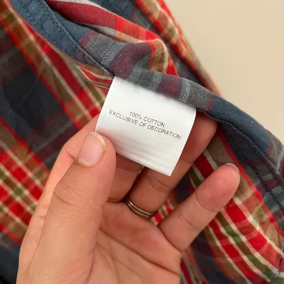 💥Cremieux Short Sleeve Button Down Plaid - Picture 4 of 6